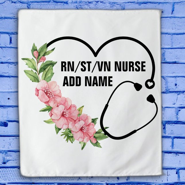 Name der personalisierten Krankenschwester Wandteppich (Von Creator hochgeladen)