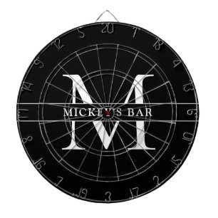 Name der personalisierten Monogramm Dartscheibe