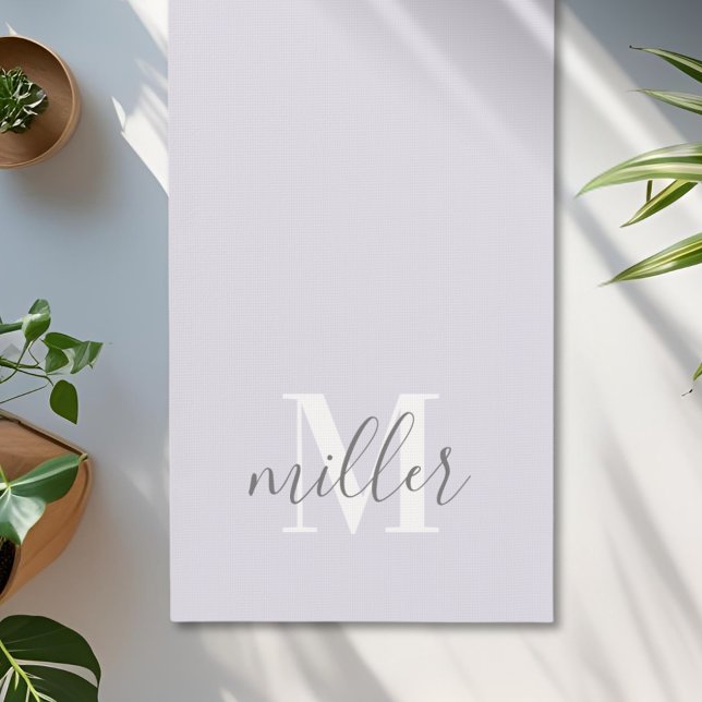 Name der personalisierten Monogramm-Familie Yogamatte (Von Creator hochgeladen)