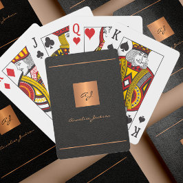 Name der personalisierten Monogramm-Initialnamen Spielkarten