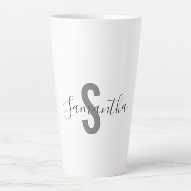 Name der personalisierten Monogramm  Milchtasse (Vorderseite)