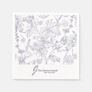 Name der personalisierten Monogrammfamilie Elegant Serviette