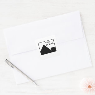 Name der Personalisierten Picture Business Company Quadratischer Aufkleber