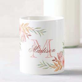 Name der personalisierten rosa Farbe der Bläsermon Kaffeetasse