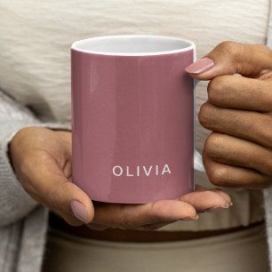 Name der personalisierten Rose Gold Monogramm Kaffeetasse