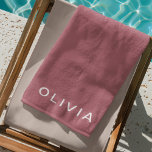 Name der personalisierten Rose Gold Monogramm Strandtuch<br><div class="desc">Fügen Sie Ihrem Strandtag eine Touch Luxus hinzu mit diesem personalisierten Rose goldenen monogramm Strand Handtuch. Dieses Handtuch kombiniert Stil mit Komfort in elegantem Rose-Gold-Monogramm-Design. Er ist aus weicher, absorbierender Baumwolle gebaut und eignet sich hervorragend zum Entspannen am Pool oder zum Sonnenbaden am Strand. Die individuelle Name-Option macht es zu...</div>