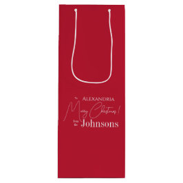 Name der Personalisierten Weihnachtsfamilie Geschenktüte Für Weinflaschen