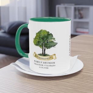 Name der personalisierten Wiedersehen-Baumstruktur Tasse