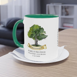 Name der personalisierten Wiedersehen-Baumstruktur Tasse