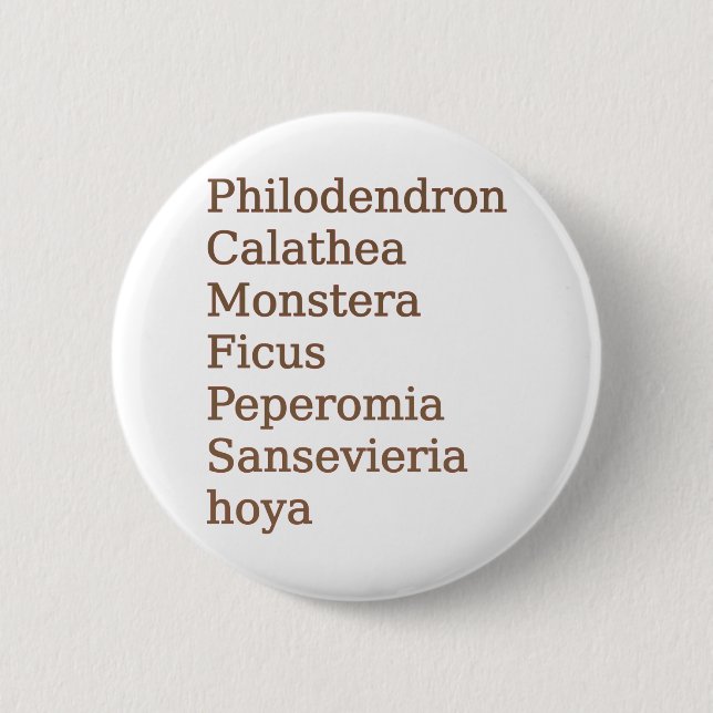 Name der Pflanze Button (Vorderseite)
