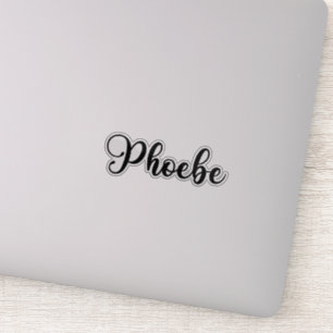Name der Phoebe - Handgeschriebene Kalligrafie Aufkleber