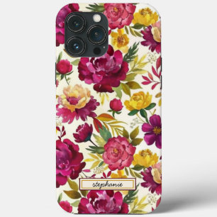 Name der romantischen Aquarellfarben-Rose Case-Mate iPhone Hülle