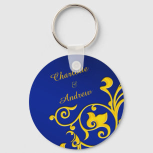Name der Royal Blue und Gold Paare Schlüsselanhänger