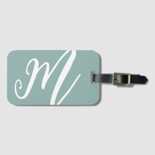 Name der Schriftzeichen Modern Minimalistisch blau Gepäckanhänger