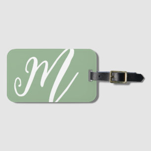 Name der Schriftzeichen Modern Minimalistisch grün Gepäckanhänger