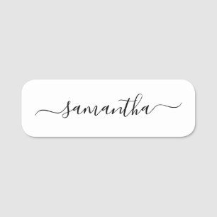 Name der schwarzen Girly-Signatur Namensschild