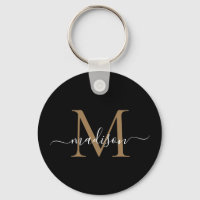 Name der Schwarzen Gold Monogram Elegante Modernes