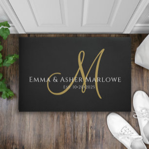 Name der schwarzen Goldfamilie für das Monogramm-S Fußmatte