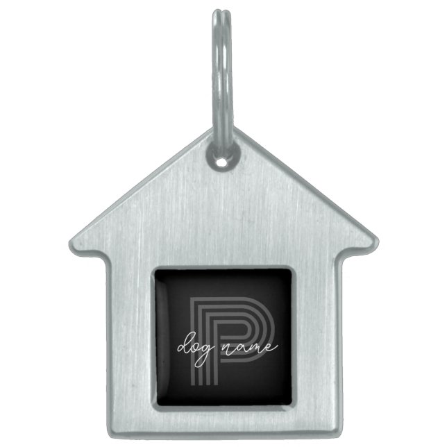 Name der schwarzen Katze oder des Hundes Tiermarke (Vorderseite)