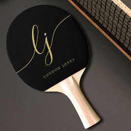 Name der Schwarzen Monogram-Skripte Modern Mit Mon Tischtennis Schläger