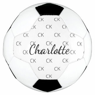 Name der schwarzen Monogrammbuchstaben Fußball