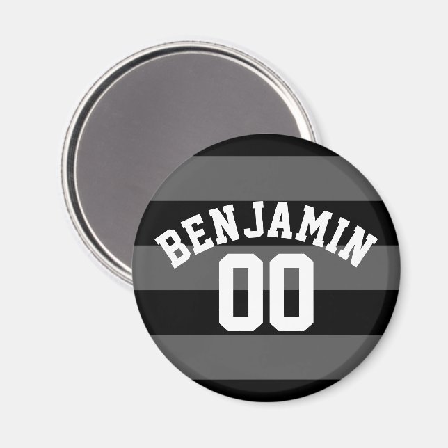 Name der schwarzen und grauen Silber-Streifen Magnet (Vorderseite/Rückseite)