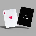 Name der Schwarzweißmonogramm-Bezeichnung personal Spielkarten<br><div class="desc">Man Monogramm und Name erstellen Sie Ihre eigene Spielkartenvorlage in Schwarz und Weiß. Sie können Hintergrund- und Textfarben ändern,  indem Sie die Option Anpassen auswählen. Es kann ein besonderes Geschenk für einen Freund,  Ehemann,  Sohn,  Vater,  Bräutigam,  Trauzeuge zum Geburtstag,  Hochzeit,  Weihnachten oder Abschluss sein.</div>