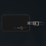 Name der Schwarzweißschrift mit dem weißen Monogra Gepäckanhänger<br><div class="desc">Schwarz und Weiß Einfache Script Monogram Name. Das macht den perfekten 16 Geburtstag,  Hochzeit,  Brautparty,  Jubiläum,  Babydusche oder Junggeselinnen-Abschied Geschenk für jemanden,  der Lieben glamourösen Luxus und schicke Stile.</div>