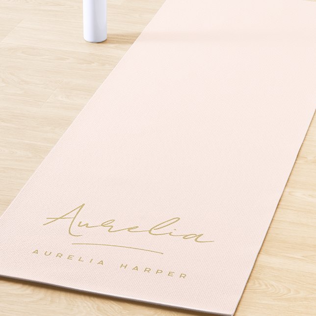 Name der Signatur Einfache minimale Rosa Yoga Mat Yogamatte (Von Creator hochgeladen)