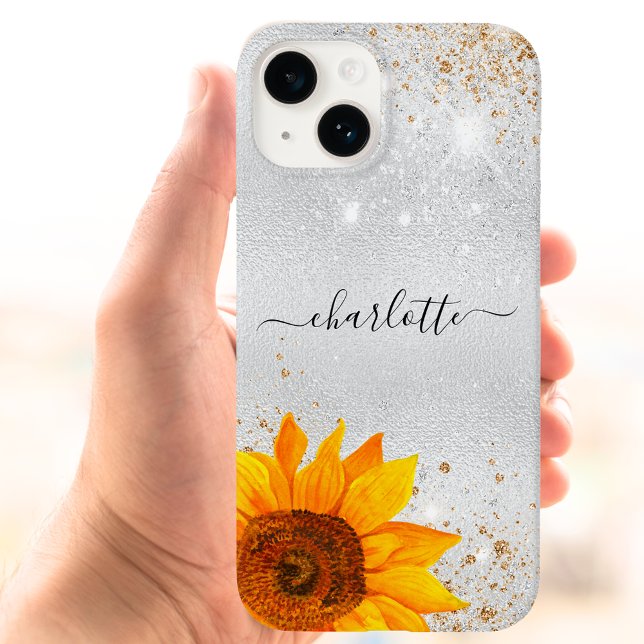 Name der Silberblume Glitzer Case-Mate iPhone Hülle (Von Creator hochgeladen)
