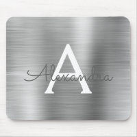 Name der Silberfolie Monogram Mousepad