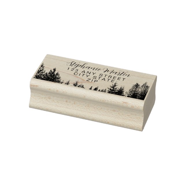 Name der Silhouette Forest Gummistempel (Stempel)