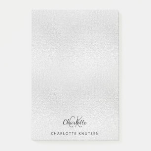 Name der Silver Monogram-Initialen Post-it Klebezettel