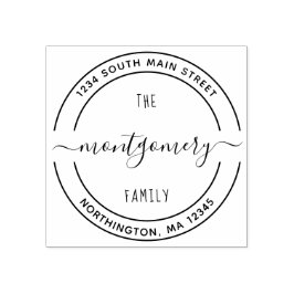 Name der Skriptfamilie 10 Runde benutzerdefinierte Gummistempel