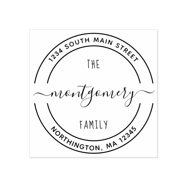 Name der Skriptfamilie 10 Runde benutzerdefinierte Gummistempel (Prägung)