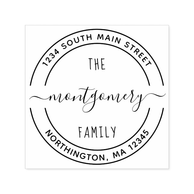 Name der Skriptfamilie 10 Runde benutzerdefinierte Permastempel (Design)