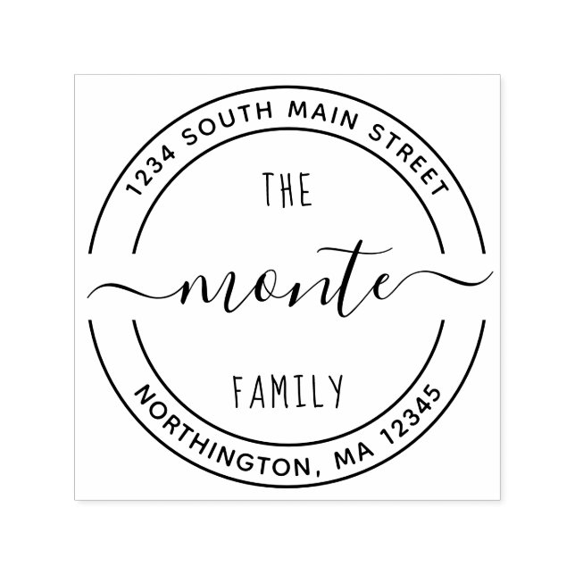 Name der Skriptfamilie 5 Runde benutzerdefinierte  Permastempel (Design)