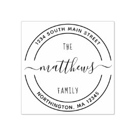 Name der Skriptfamilie 8 Runde benutzerdefinierte  Gummistempel