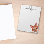 Name der Sneaky Cat Watercolor Monogram Notizblock<br><div class="desc">Dieses Design kann in dem Bereich personalisiert werden, der durch das Ändern des Fotos und/oder Textes zur Verfügung gestellt wird. Sie können auch angepasst werden, indem Sie auf Vorlage personalisieren klicken und dann auf die Schaltfläche klicken, um weitere Optionen anzupassen, um die Hintergrundfarbe zu löschen oder zu ändern, Text hinzuzufügen,...</div>