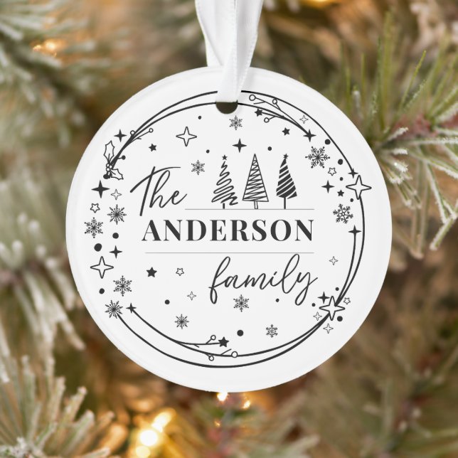 Name der Snowflake-Familie Ornament (Baum)