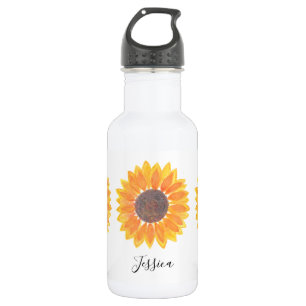 Name der Sonnenblume Monogramm Personalisiert Edelstahlflasche