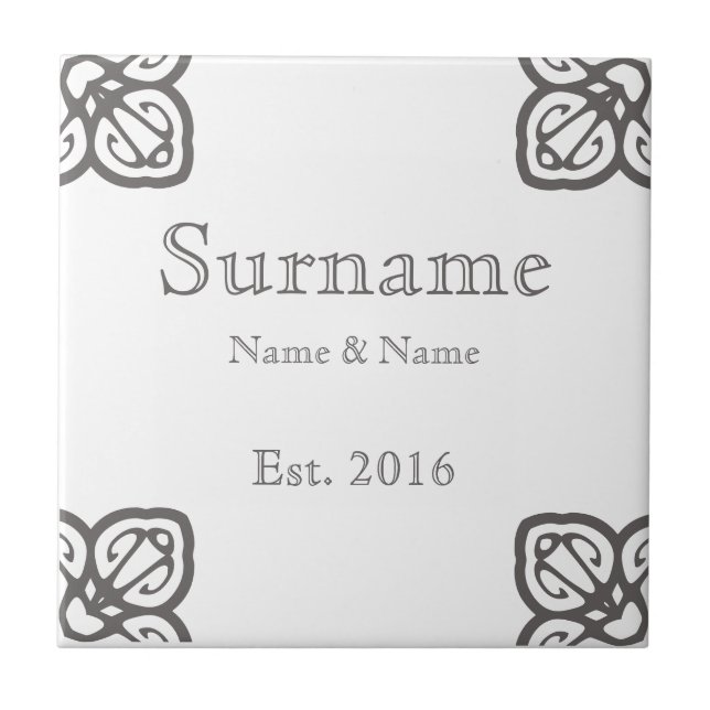 Name der spanischen Familie Fliese (Vorderseite)