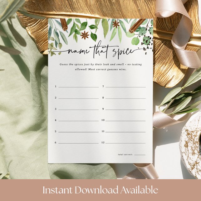 Name der Spielkarte für das Gewürz-Brautparty Einladung (Von Creator hochgeladen)