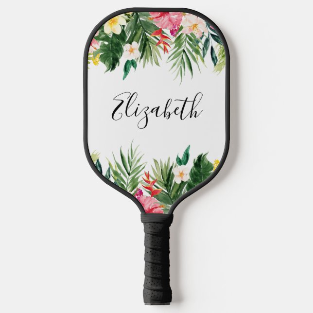 Name der tropischen Wasserfarbe Pickleball Schläger (Vorderseite)