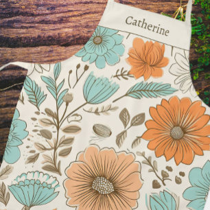 Name der Vintagen Retro-Floral Schürze