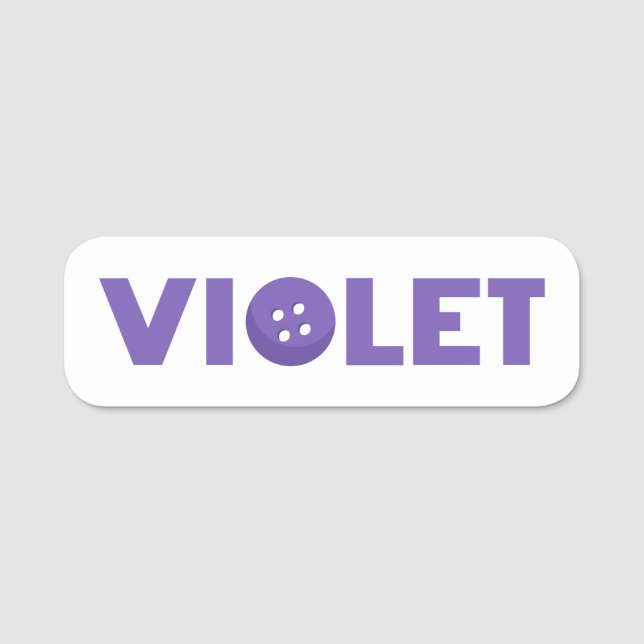 Name der Violett-Taste Namensschild (Vorderseite)