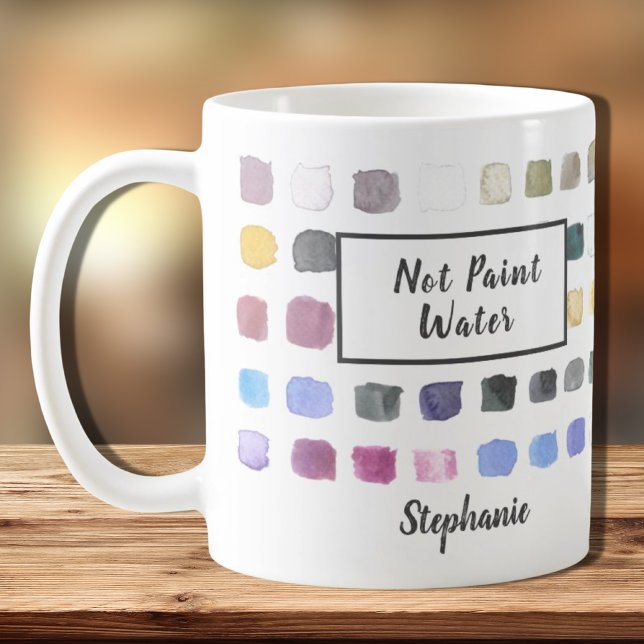 Name der Wasserfarbe Monogramm kein Wasser malen Kaffeetasse (Von Creator hochgeladen)
