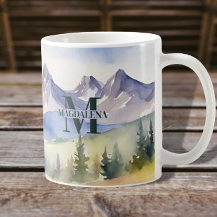 Name der Wasserfarben-Bergwelt Kaffeetasse