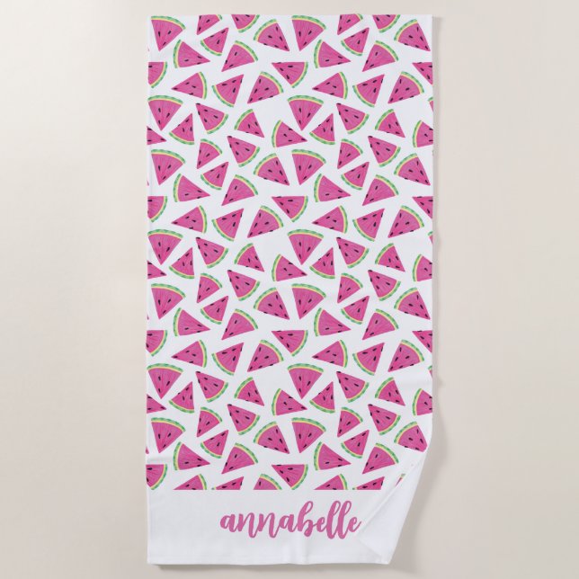 Name der Wassermelone Strandtuch (Vorderseite)