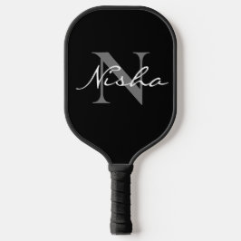 Name der weißen grauen Monogramm Pickleball Schläger